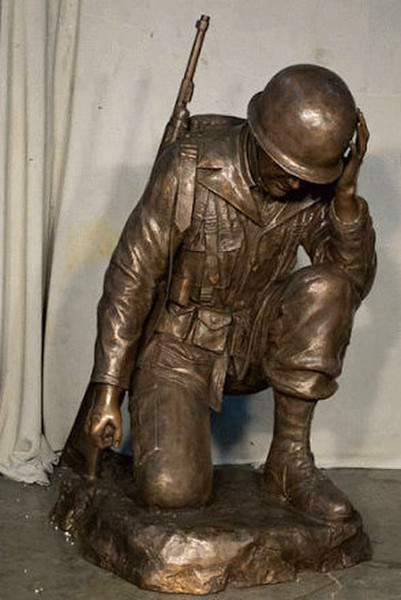Memorialize Fallen Soldier War Memorial Sculpture Veterans Bronze Statue